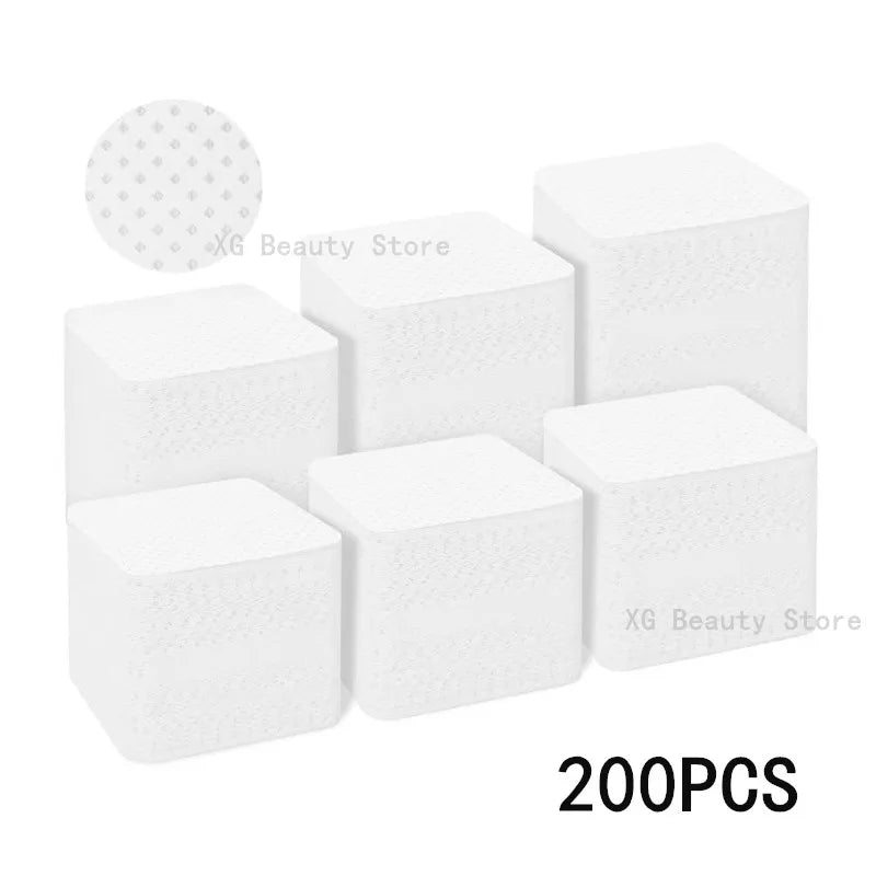 1000 PCS Set White/Pink Color  Lint-Free Nail Wipes Gel Cleansing Tissues Aluminum-Free Nail Polish Remover Pads for Nail Beauty Cleaning Care Tool