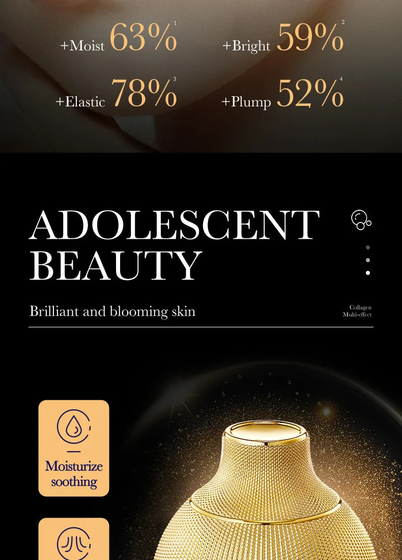 3PCS Set Pearl Cream Collagen Remove Wrinkle Moisturizing Face Cream Nourishing Whitening Skin Care Firming Lifting Anti Aging Women Skin Care Supplies Korean Products