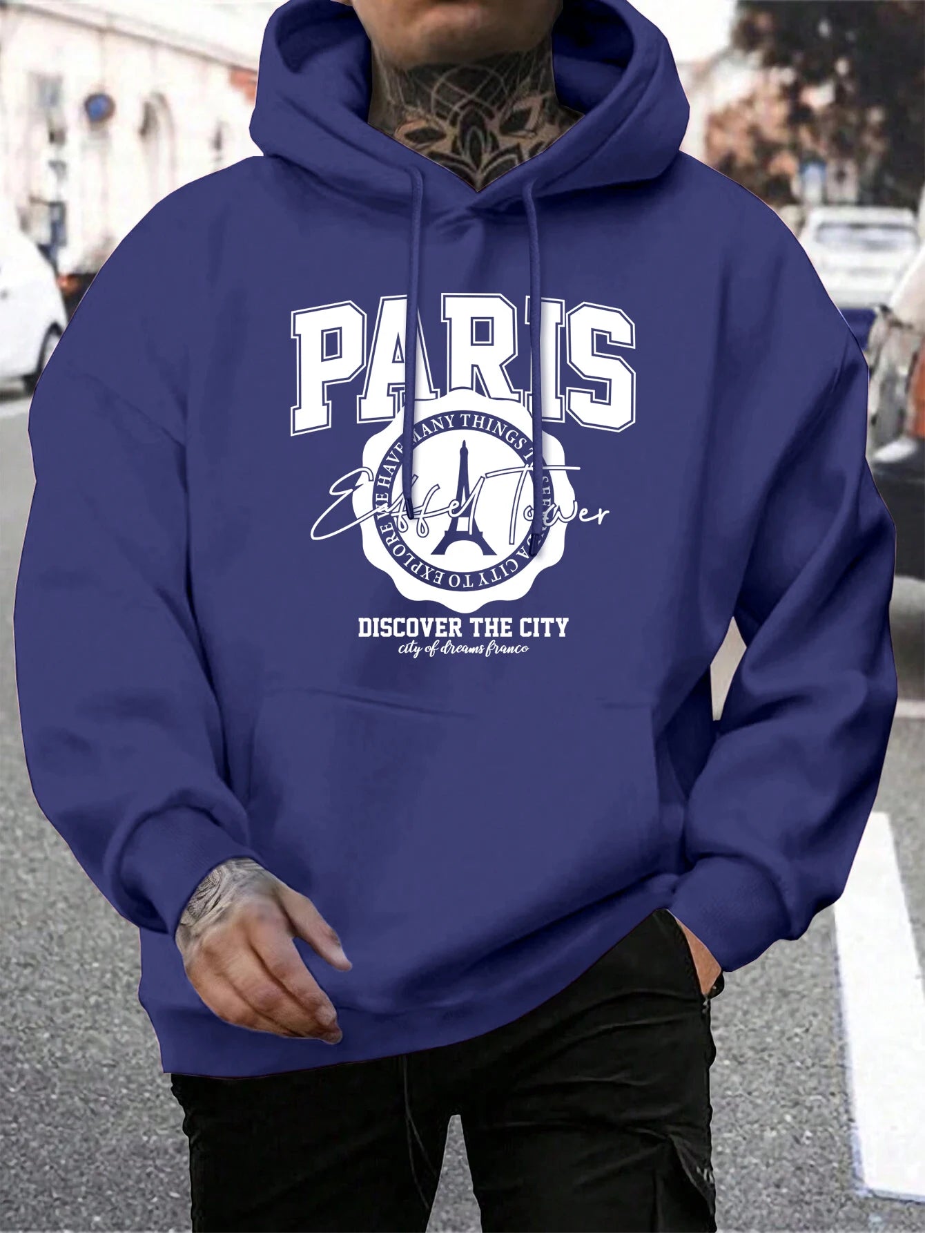 NEW Arrivals S-2XL (Asian Size) 5 Colors Whiskey Castle Print Men's Hoodies Fashion Fur-Liner Hoodie Warm Fleece Hoody Man Autumn High Quality Clothes Casual Fashion Clothing Products