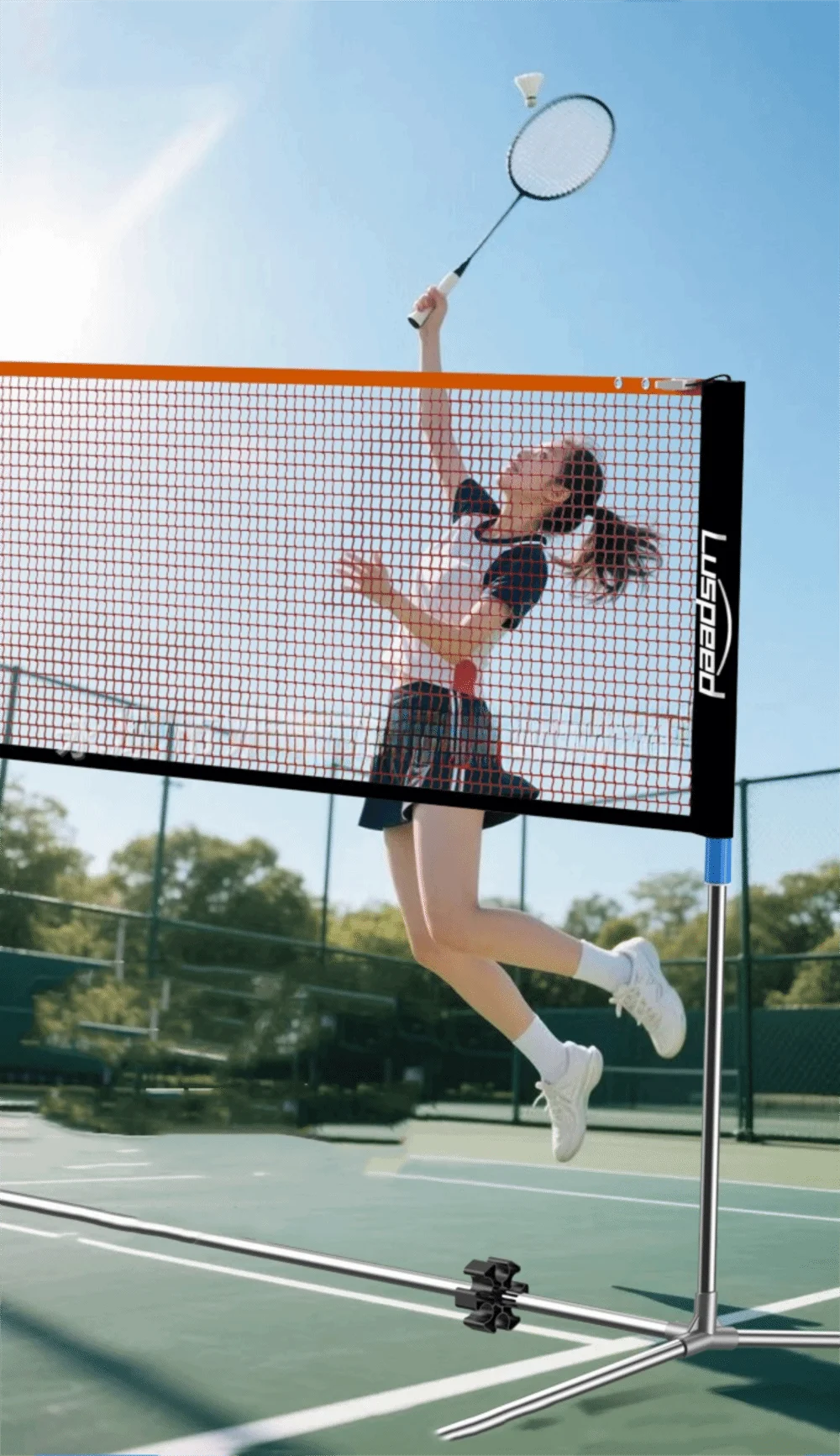 Creative Badminton Tennis Standard Net 3.1 Meters Standard Badminton Net Fine Mesh Simple Sport Equipment Indoor Outdoor