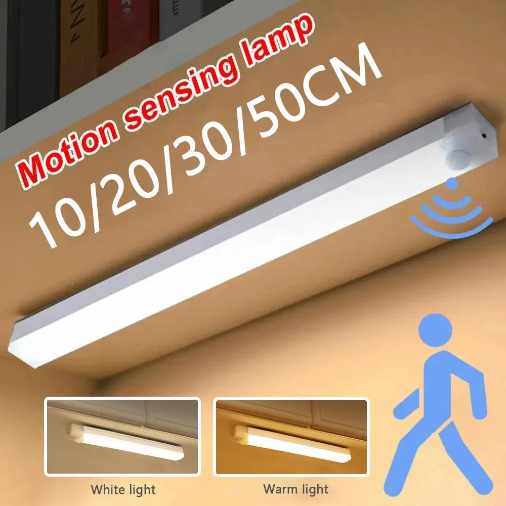 50cm Motion Sensor Light Wireless LED Night Light Type C Rechargeable Light Cabinet Wardrobe Lamp Staircase Backlight For Kitchen