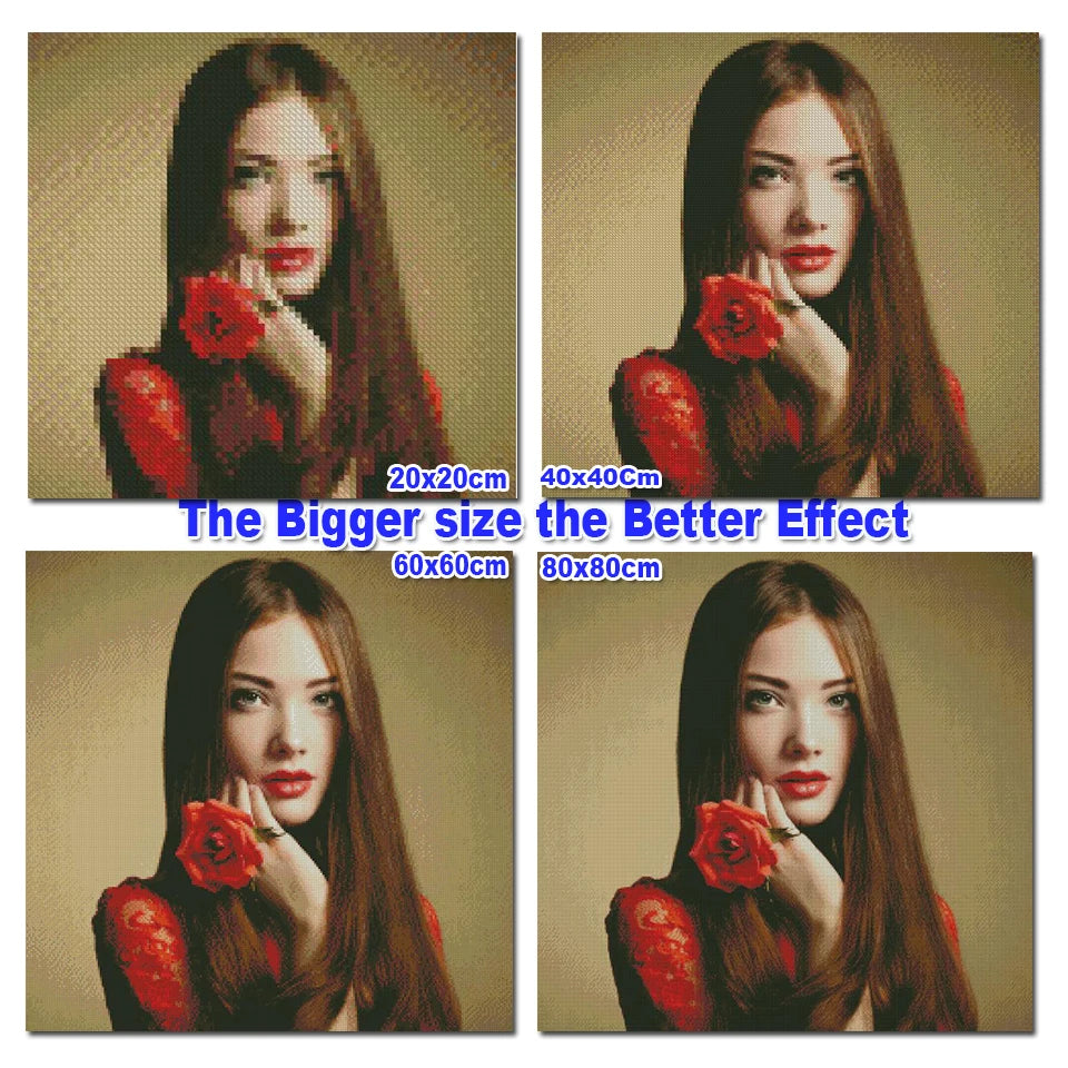 Elegant and Charming Lady Diy Diamond Painting New 2026 Diamond Art Mosaic Jewelry Cross Stitch Christmas Gift Home Living Room Decor