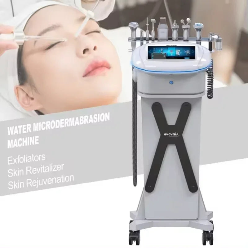 Korean  9 in 1 Hydra Water Facial Management Machine Ultrasonic Face Lifting Anti Aging Beauty Salon Spa Equipment