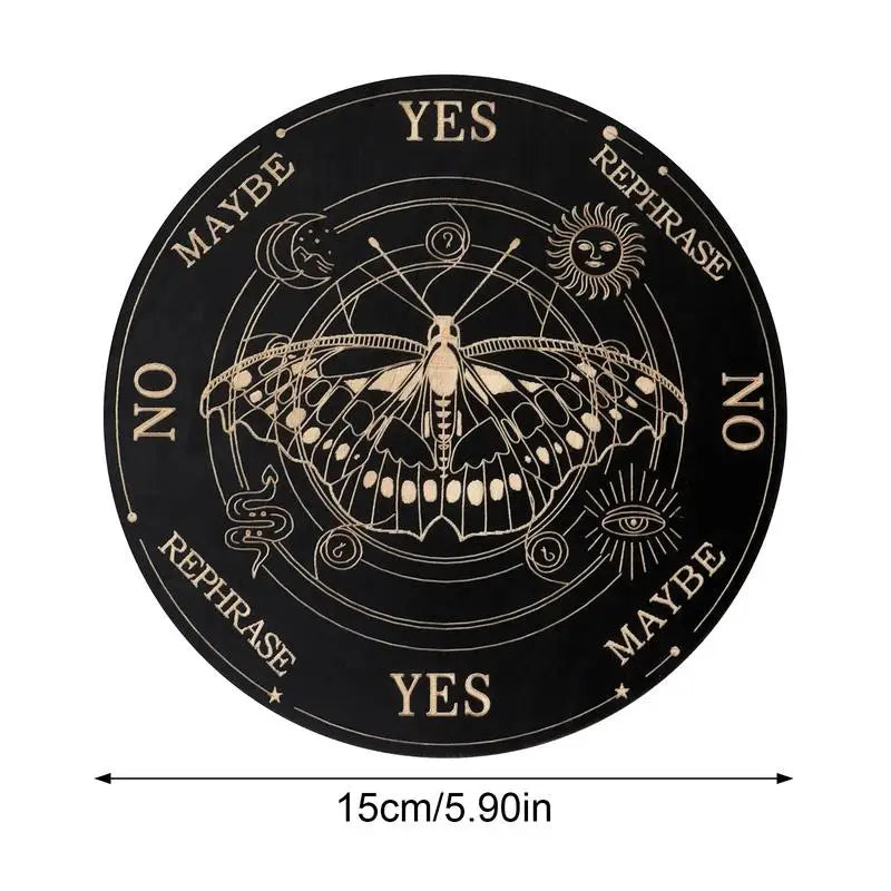 Pendulum Mat Divination Wooden Communication Board Fortune Telling Toys Ouija Board Game Witch Crafts Supplies For Beginners
