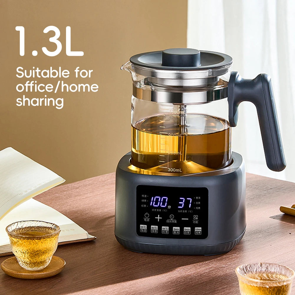 1300ml Steam Spray Tea Kettle Baby Constant Temperature Milk Regulator 316 Stainless Steel Heating Plate Multi Electric Kettle 72h Thermostatic Kettle AU Plug Travel Camping Picnic Home Office Appliances Supplies