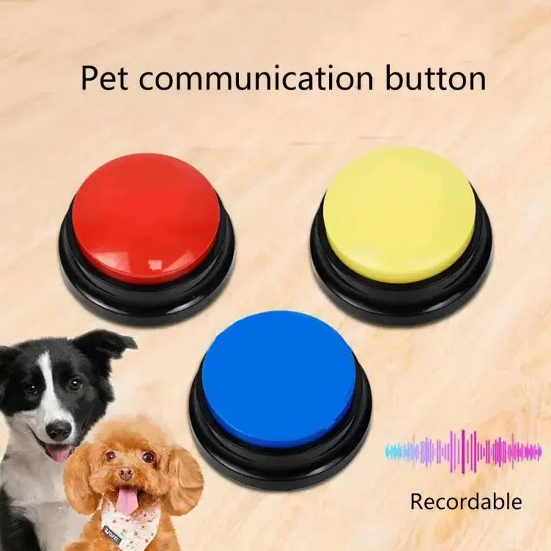 Pet Sound Box Recordable Talking Button Cat Voice Recorder Toy for Communication Training Tool Squeeze Box Dog Toys