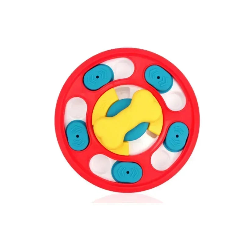 NEW Blue/Red Color Dog IQ Test Intelligent Puzzle Toys Slow Feeder Interactive Increase Puppy IQ Food Dispenser Slowly Eating Non-Slip Bowl Pet Cat Dogs Training Game