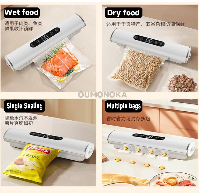 NEW Set Vacuum Sealing Machine Sealer + Bags for Kitchen Food Vacuum for Products  Home Appliance Cuisine Packaging Plastic Bag Sealant Kitchen Accessories