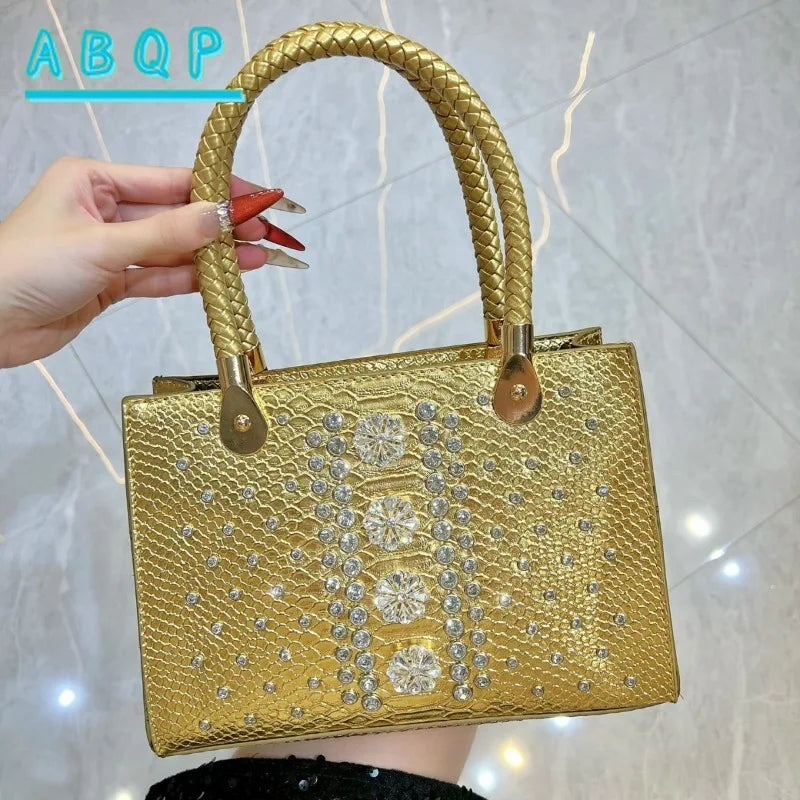 New Evening Wedding Party Women's Bag Luxury Brand Fashion Diamond-Encrusted Women's Handbag High-Quality Business Dinner Shoulder Crossbody Bags