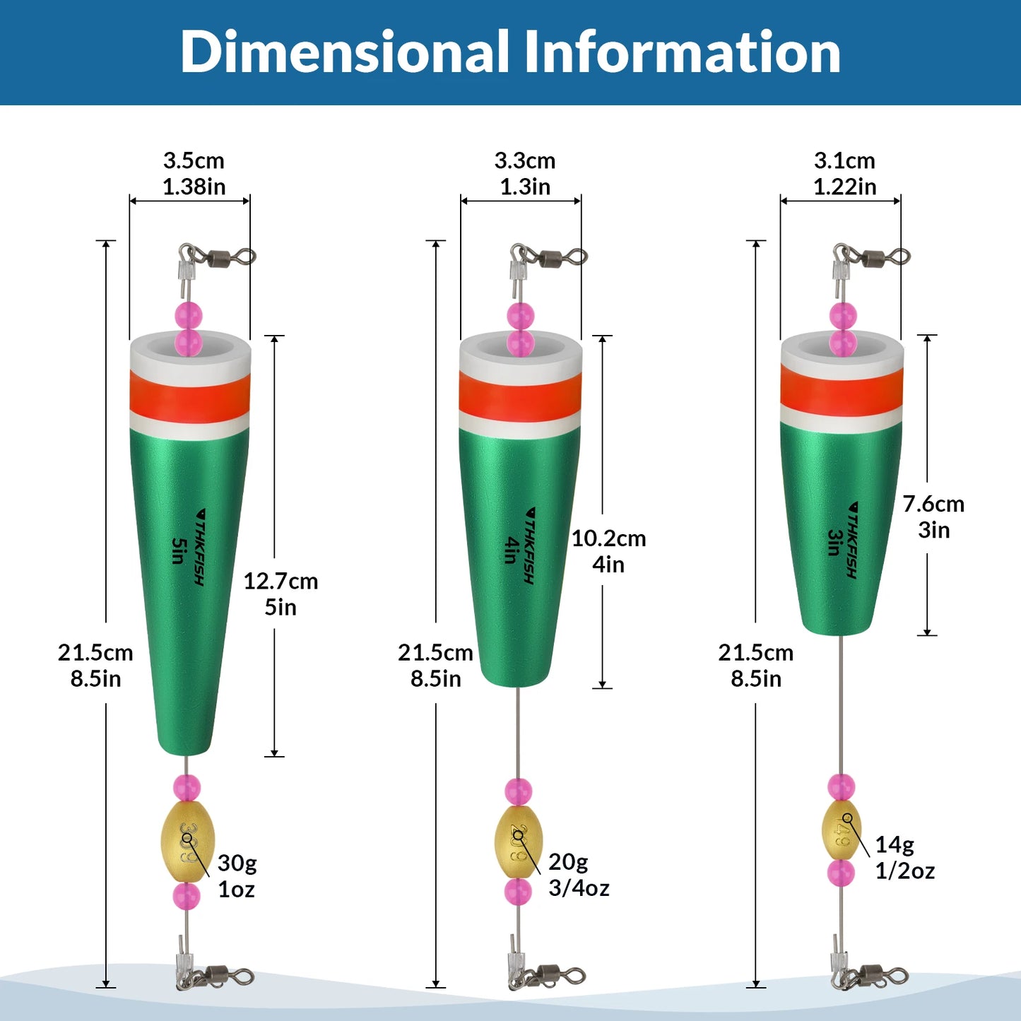 NEW Arrivals  Fishing Float 5Inch Rig EVA Foam Weighted Bobber Buoys Freshwater Sea Boat River Fishing Popping Cork Floats Rig With 20g 30g Sinker Fishing Accessories
