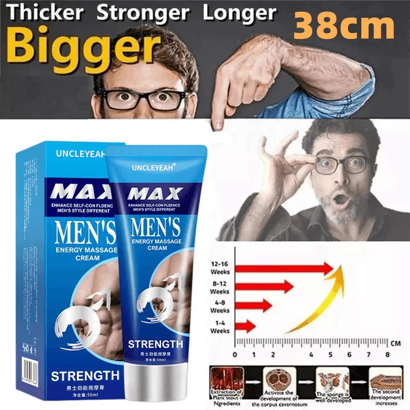 Adult Big Dick XXL Penis Enlargement Cream Sex Gel 50ml Increase Size Male Delay Erection Cream for Men Growth Thicken Adult Products