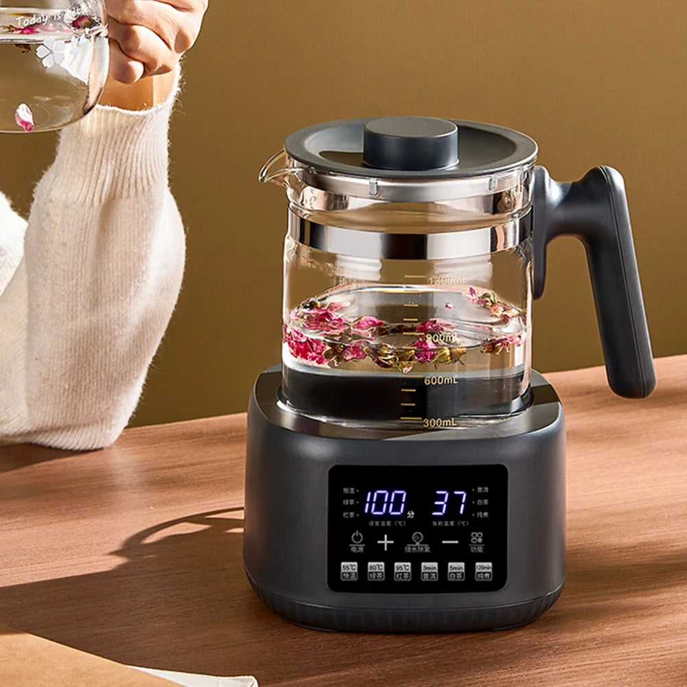 1300ml Steam Spray Tea Kettle Baby Constant Temperature Milk Regulator 316 Stainless Steel Heating Plate Multi Electric Kettle 72h Thermostatic Kettle AU Plug Travel Camping Picnic Home Office Appliances Supplies