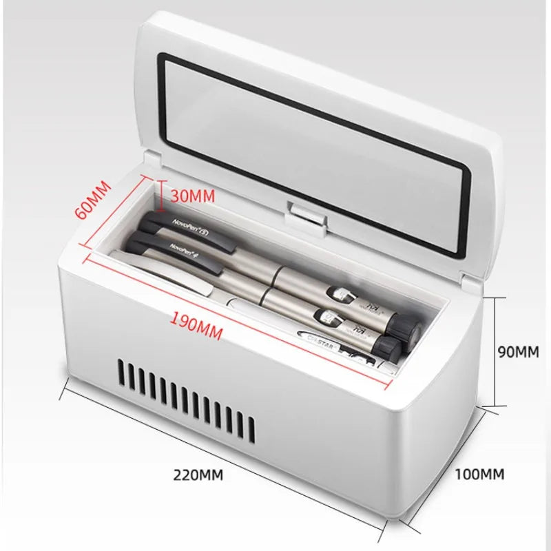 NEW Travel Portable Insulin Cooler Case + Batteries with Digital Temperature Control  for Home Outdoor Car Travel Medicine Refrigerator Pills Case Freezer Health Care Supplies