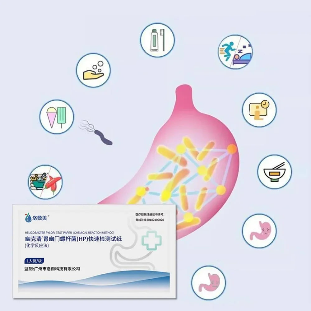 Buy 10 Get 12 Free Physical Health Testing Helicobacter Pylori Detection Oral Saliva Self Test Stomach Pain Gastritis Measure Rapid Accuracy Health Care Tools Sets