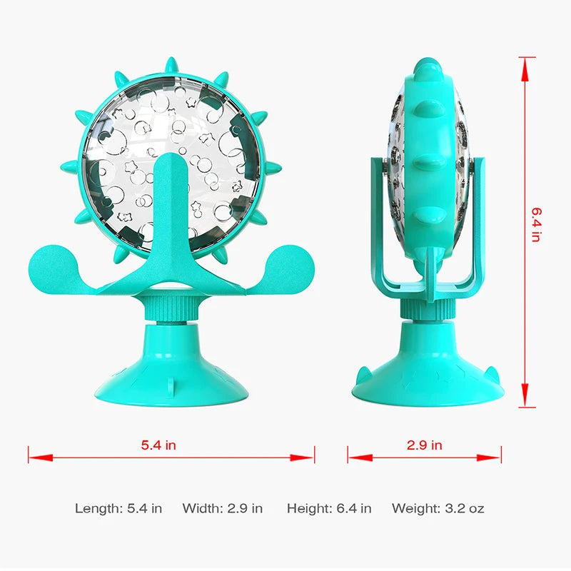 Interactive Treat Leaking Toy For Cat Small Dogs Slow Feeder Dispenser Puppy Funny Rotatable Wheel Improve IQ Kitten Accessories