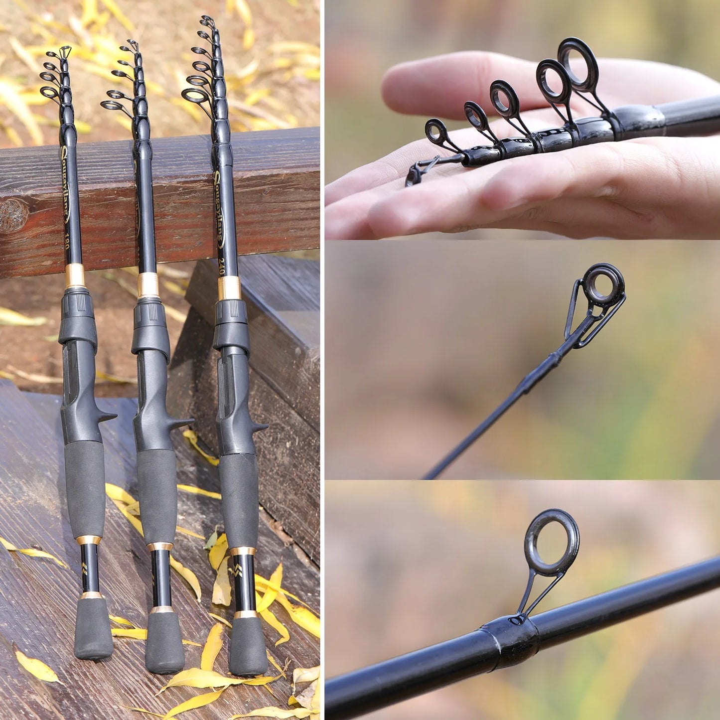 2.1m Left/Right Handle Casting Fishing Combo Telescopic Fishing Rod and 7.2:1 High Speed Fishing Reel with 150M Line Ocean River Lake Rock Fishing Accessories Tools Sets