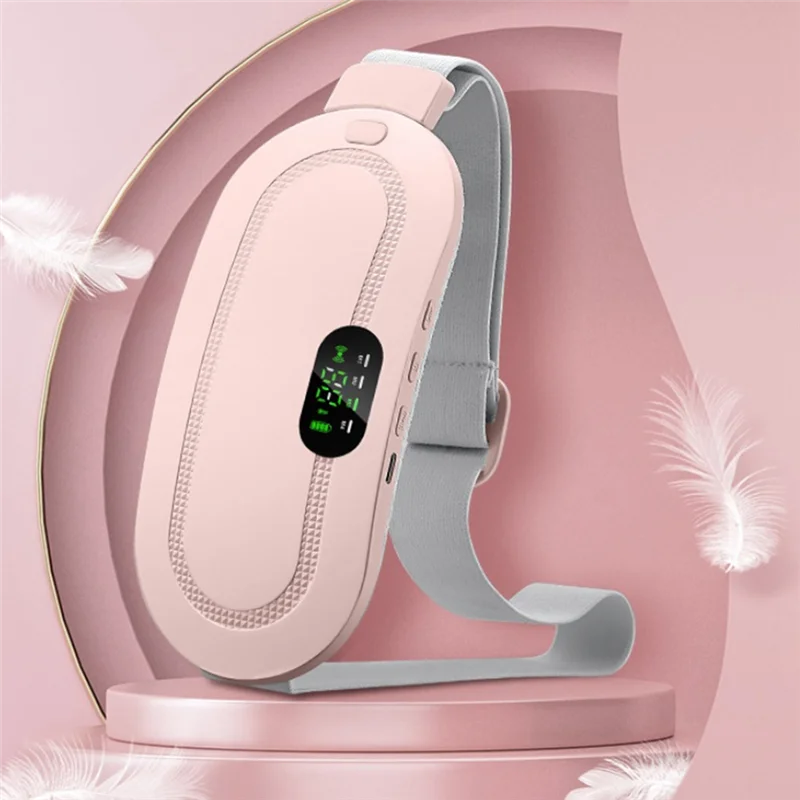 NEW A84Z-Menstrual Heating Pad Smart Warm Palace Belt Period Pain  Relief Waist Pain Uterus Vibrating Abdominal Massager Electric Waist Belt Women Personal Care Supplies