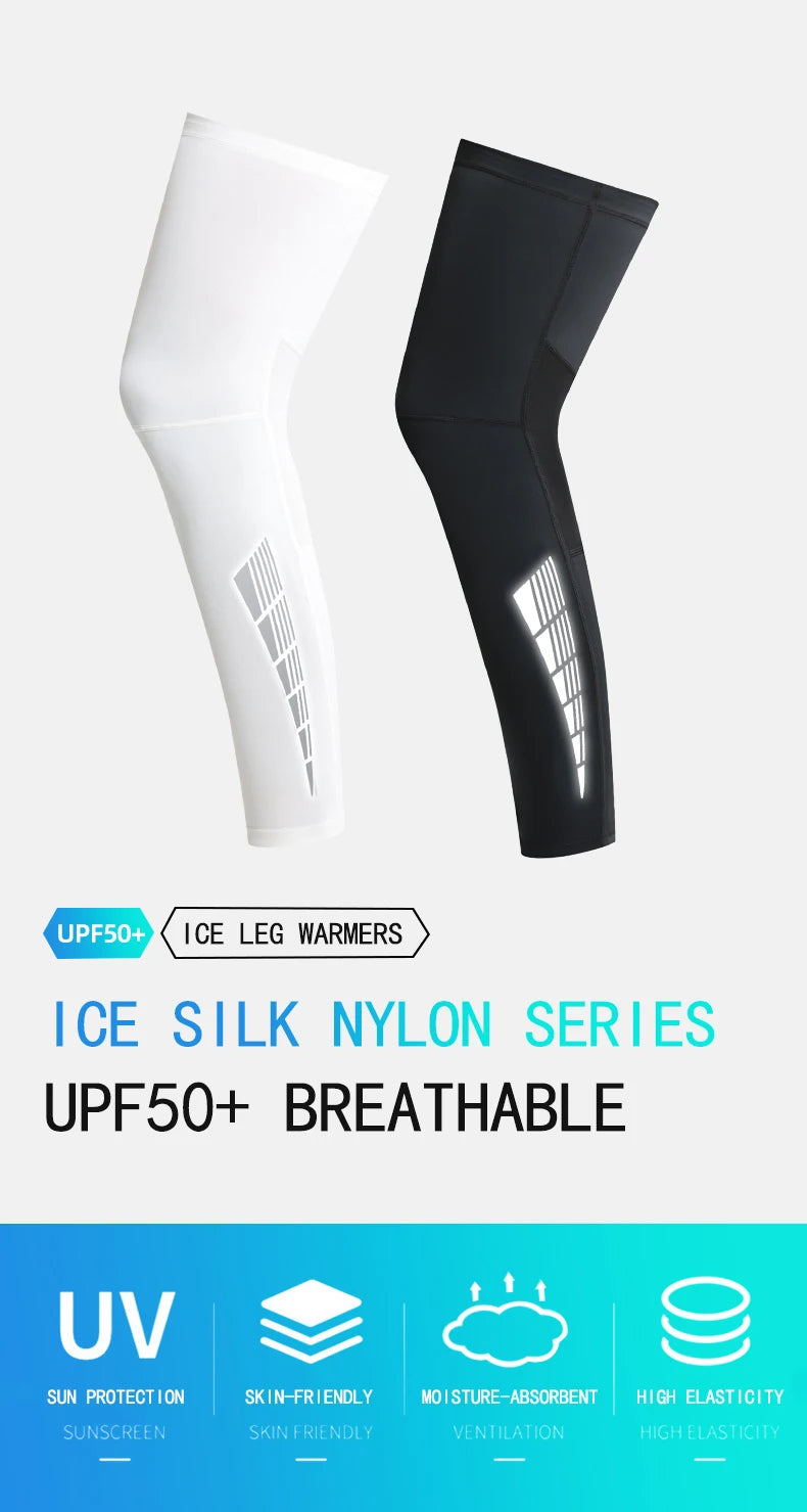 NEW Arrivals 1 Pair Set 3 Colors Sun Protection Leg covers, non-slip, cycling, Ice Silk, Breathable, Quick-Drying Leg Covers, Basketball Sports Knee Pads