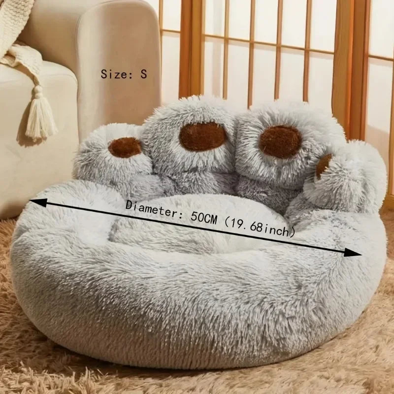 Soft Long Plush Cat Kennel Dog  Winter Warm Pet Bed Cat Bed Cat Mat Animals Sleeping Sofa