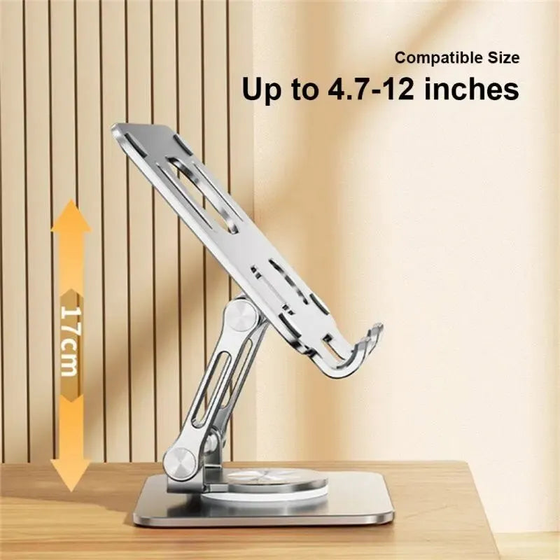 360 Tablet Desk Mobile Phone Holder Stand Adjustable Aluminum Alloy Desktop Lazy Bracket Foldable For iPhone iPad Laptop Samsung