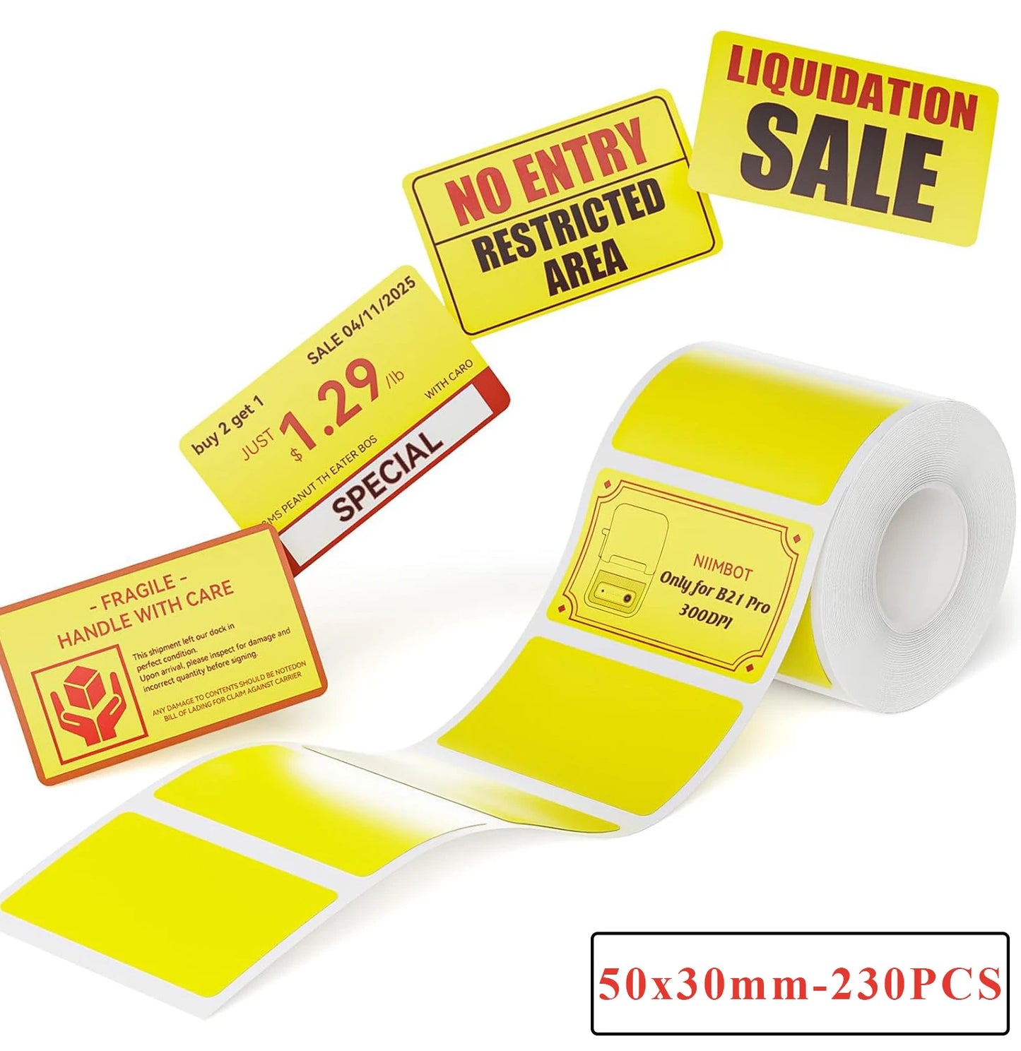 NEW Arrivals  Red & Black Dual Color Thermal Label Paper for B21 Pro Printer 300dpi Photo Paper With Adhesive Backing