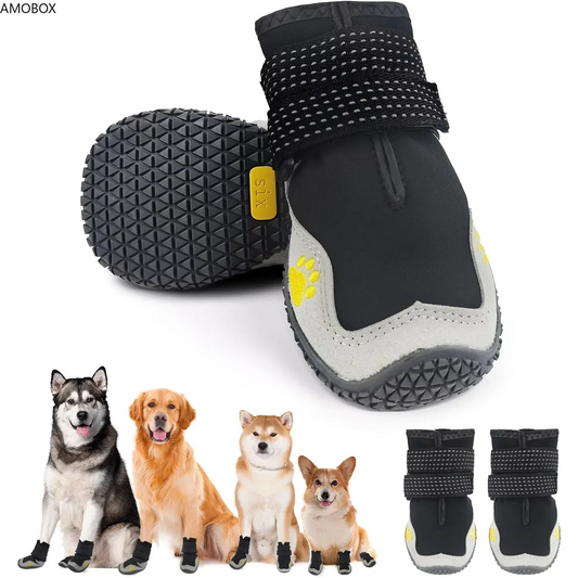 Pet Shoes with Double Belt, Breathable Mesh, Wear-Resistant, Good Dog Shoes, Go Out, Run Out, 4 PCs/Set