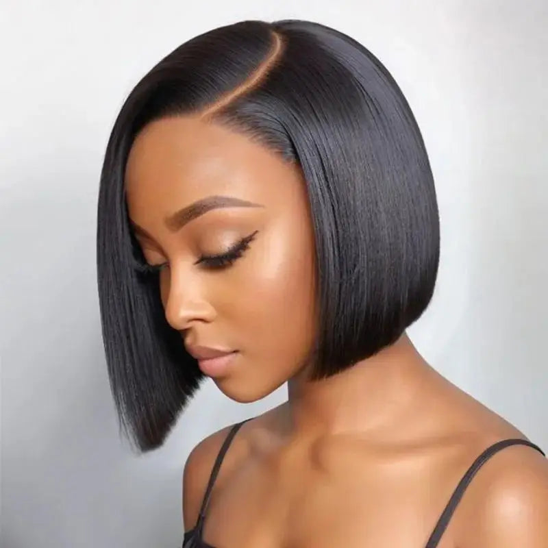 NEW Arrivals 13x4 Straight Lace Frontal Bob Wig 8-14 Inches Pre Plucked 100% Real Human Hair Wigs Brazilian Remy Bone Straight Bob Super Sale