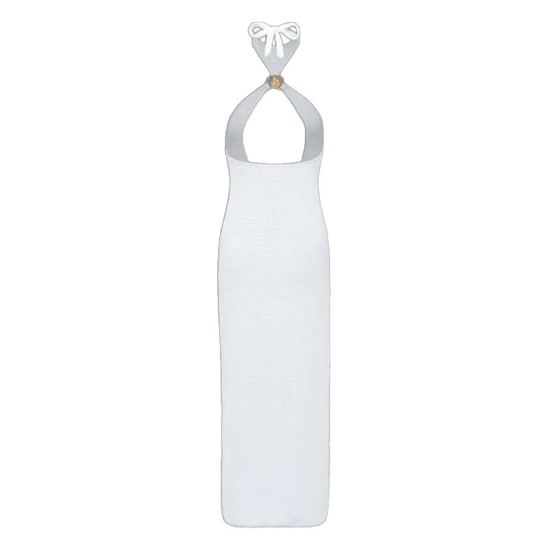 S-XL Sexy One-Piece Swimsuit Hanging Neck Dress See Through Cover Up Slim Long Backless Beach Vacation Crossbody Swimwear Women Bathing Apparel Supplies