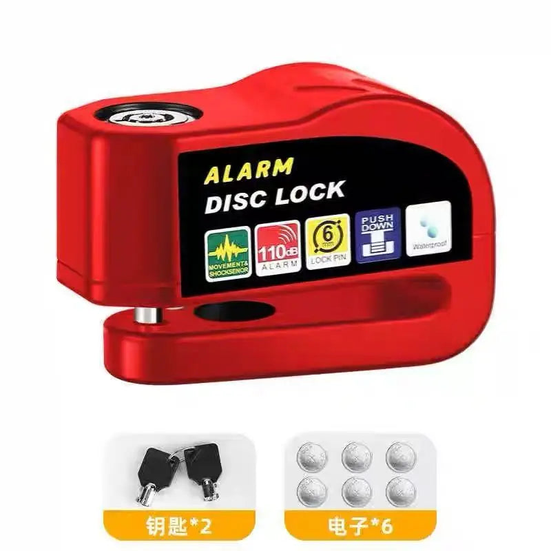 For Bicycle Scooter Motorcycle Disk Brake Lock Electric Battery Mountain Bike Brake Disk Lock Anti-Theft Alarm Motorcycle/Bike Brake Lock