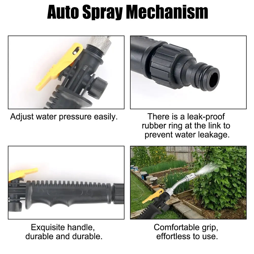 Watering Spray Sprinkler Hose Wand Nozzle Spray Atomizing Gun Water Jet Garden Washer Car High Pressure Gun Power Water