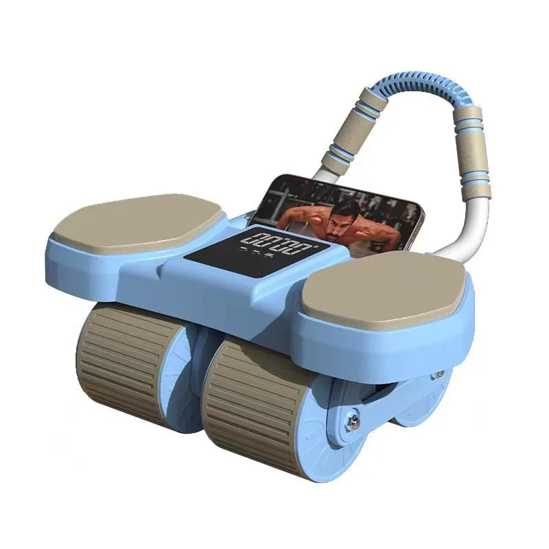 NEW Arrivals Home Gym Automatic-Rebound Belly Roller Elbow Support Abdominal Wheel Belly Digital Display Roller Plank Support Lean AB Training Wheel ABS Sports Supplies