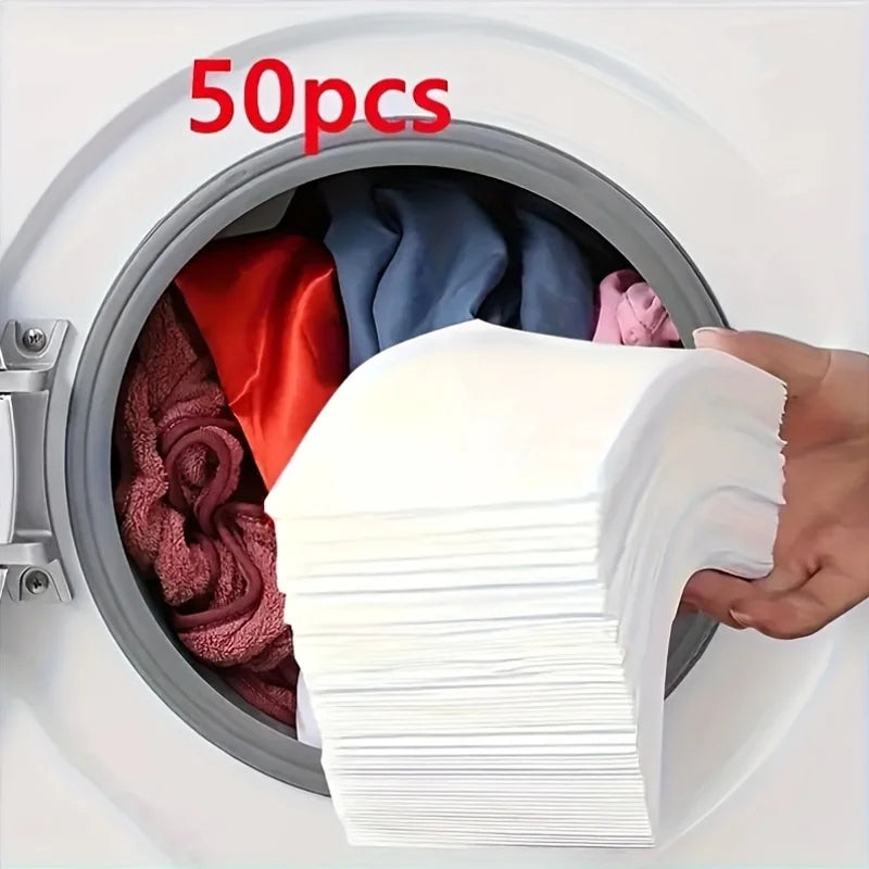 NEW Arrivals 50Color Dye-Resistant Cloth for Laundry, No Chemical Composition, Mixed Laundry Anti-Penetration and Fade Protection, Universal Washing Accessories
