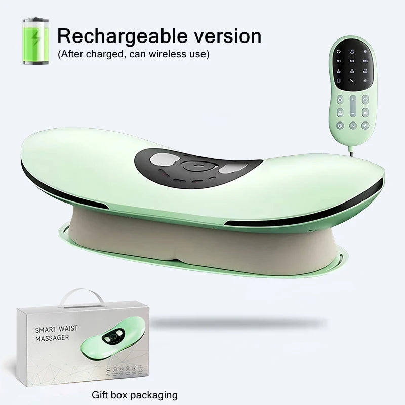 New Upgrade Air-Lip Stretch Low Frequency Thermal Vibration Waist Massage Heeling Spot Left and Right Swing + Up and Down Traction Massage Relaxation Accessories Health Care Supplies