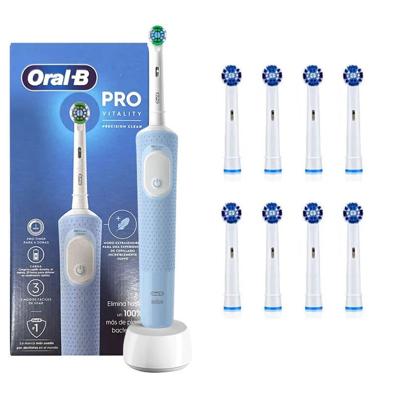 Original Oral B Electric Toothbrush D103 3D Action Daily Clean Teeth 3 Modes Visible Pressure Sensor Gum Cares Waterproof Rechargeable