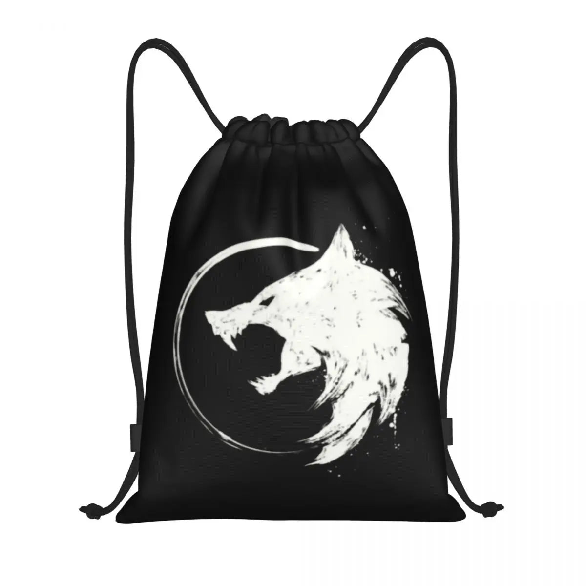 Raven Rage Halloween Gothic Crow Drawstring Backpack Bag for Women Men Halloween Witch Gothic Scary Crow Training Backpack
