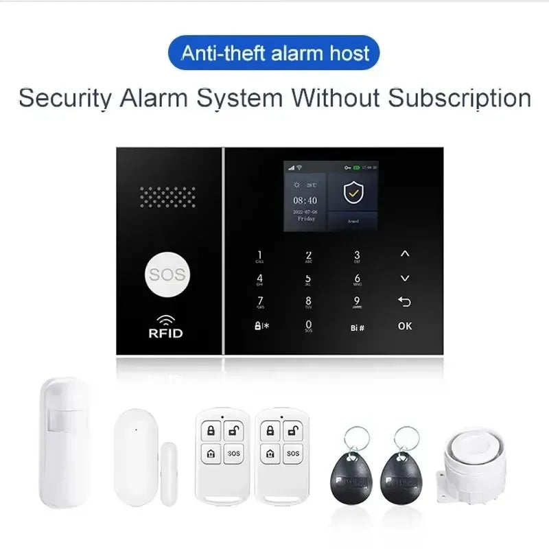NEW HOT SALE 4G PG108 TUYA APP Control Alexa Voice Google WI-FI Support Home Alarm Anti-Theft System Smart Life APP Camera  SOS One Click Help Wireless Safe Security for House Villa Business Shops 433MHz
