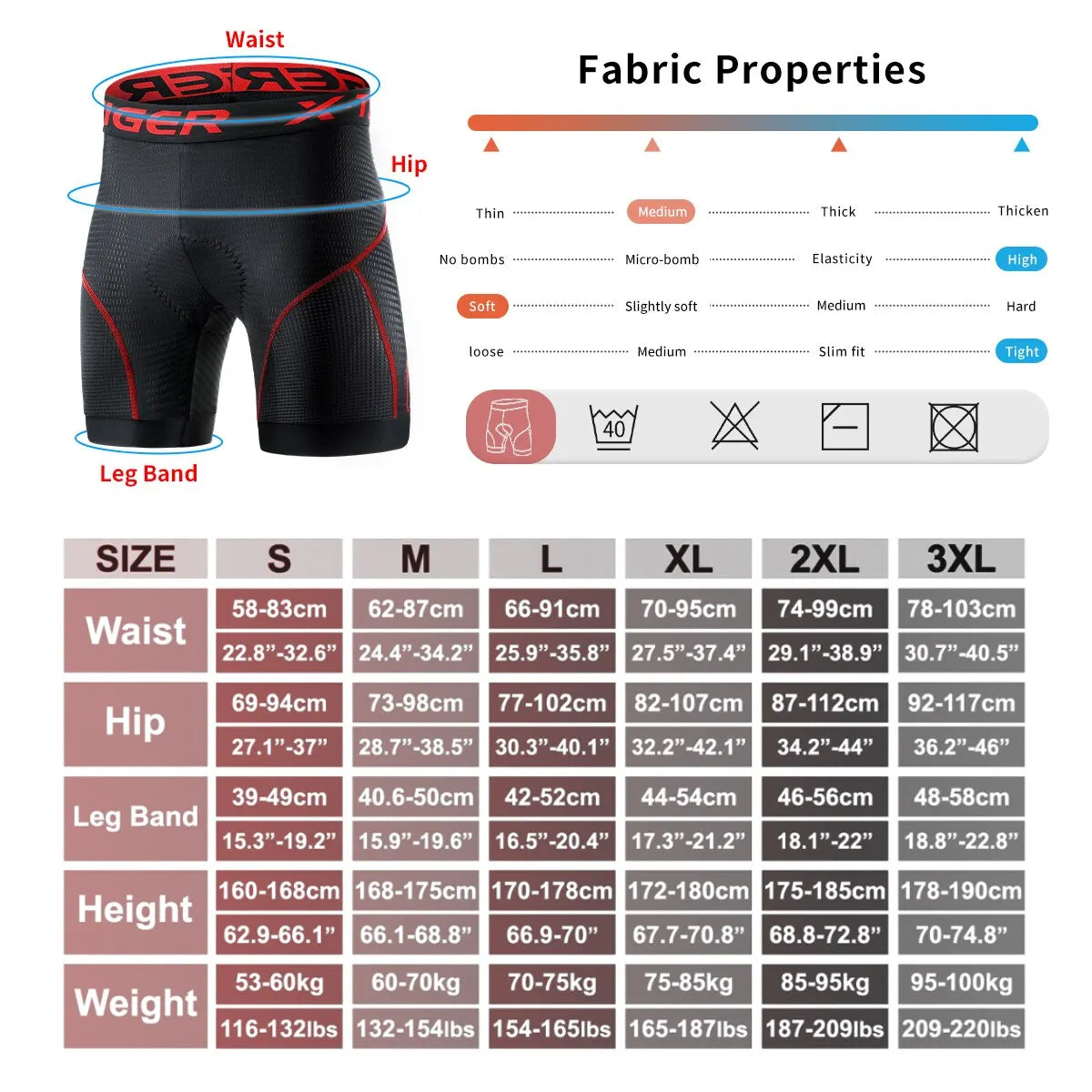 X-TIGER Cycling Shorts Breathable Mesh Cycling Underwear Gel Pad Shockproof MTB Bike Shorts Bicycle Underwear