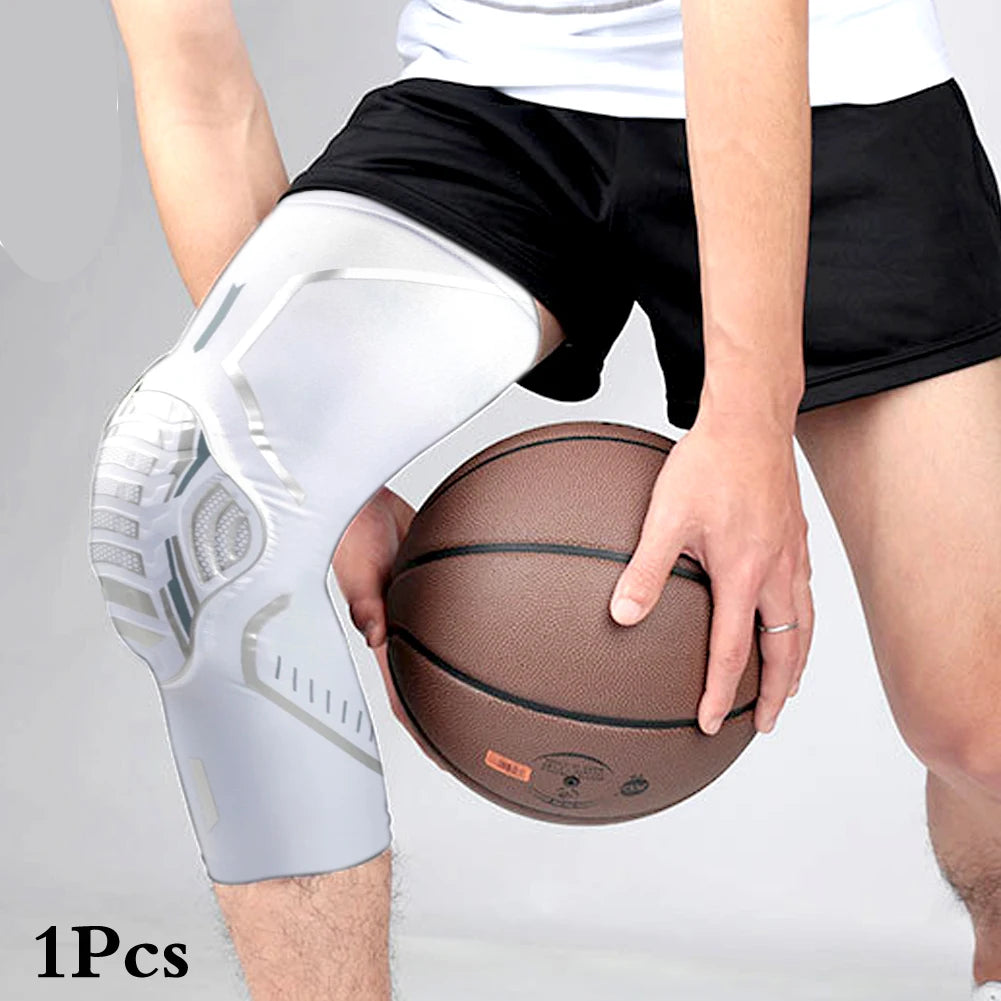 S-2XL Plus Size 1Pc Knee Brace Compression Knee Support Shockproof Knee Pads Knee Sleeve for Running Arthritis Joint Pain Relief Men Women Sports Apparel Accessories