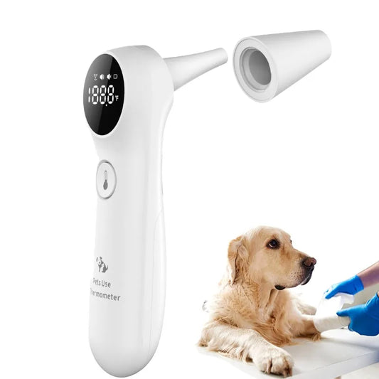 Dog Ear Temperature Monitor Pet Thermometer Non-Contact Electronic Thermometer for Pet Ear Canal Measurement in 1 Second