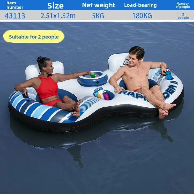 Large Inflatable Floating Island with Awning 8-10 People Floating At Sea Adult Household Floating Shade Boat Summer Ocean Family Party