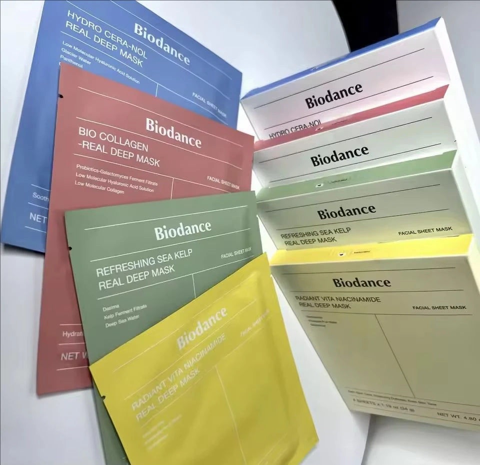 5 Colors Korean Collagen Face Mask Highly Effective Moisturize Improve Skin Elasticity Soothing Repair Non-irritating Face Skin Care Products