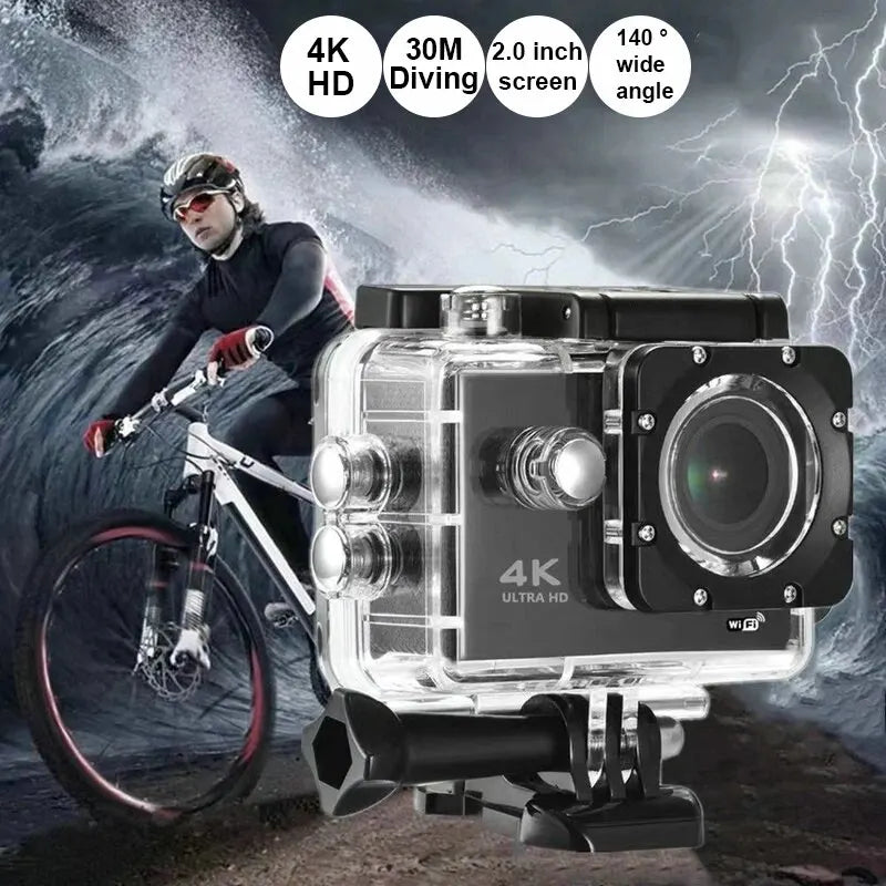 4k High-Definition Diving Sports Camera, Motorcycle, Bicycle Helmet, Waterproof And Anti Shaking Wifi Camera For Cycling