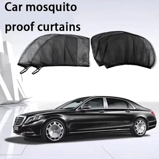 NEW Arrivals 4PCS Set Car Mosquito Screen, Window Mesh, Car Window Mosquito Net, Mosquito Proof Car insect Proof Glass Sunshade Curtains Accessories