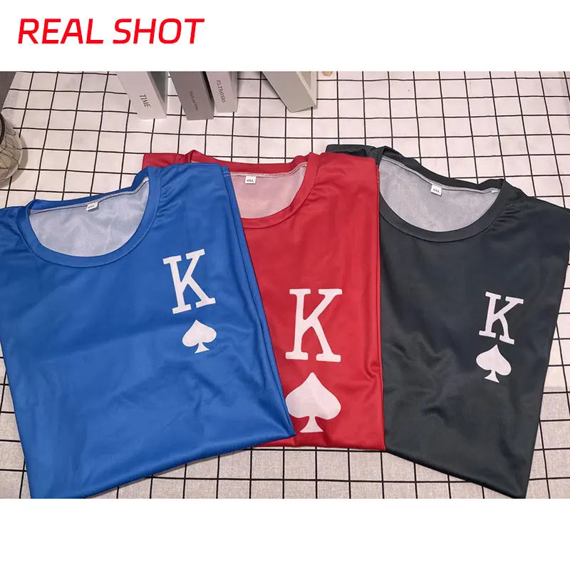 Men's Sets T Shirt And Shorts Fashion Digital Letter K Printing Tow-Piece Summer Daily Casual Clothes Street Wear For Men