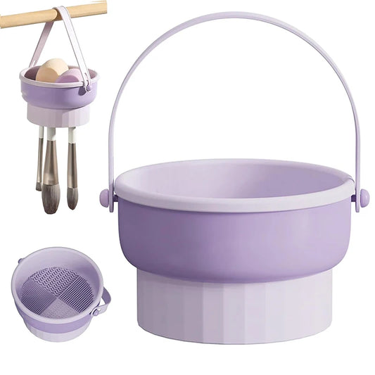 Multifunctional Silicone Makeup Brush Cleaner Makeup Egg Cleaner Powder Puff Drying Holder