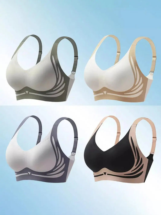 High Quality Seamless Sexy Bras Women Underwear Supplies Women Ladies Sexy Lingerie Fashion Clothing Products Brassiere Top 4 Color Adjustable Bra Female Push Up Supportive Bralette