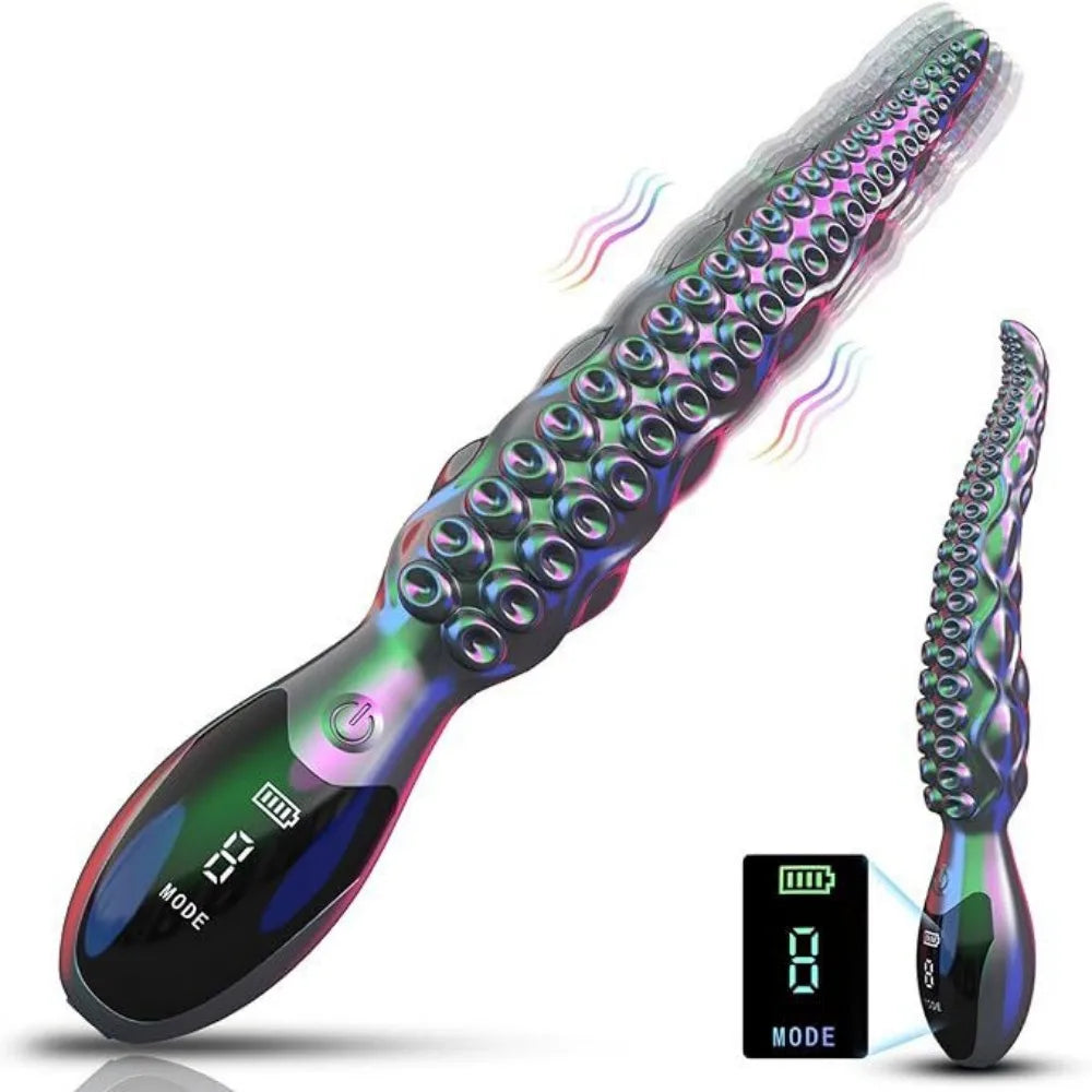 9 Modes Electric LED Display Octopus Tentacle Masturbation Vibrator G Spot Vagina Anal Butt Plug Vibration Stimulation Adult Sex Toys Special-Shaped Dildos Adults Sex Shop Products