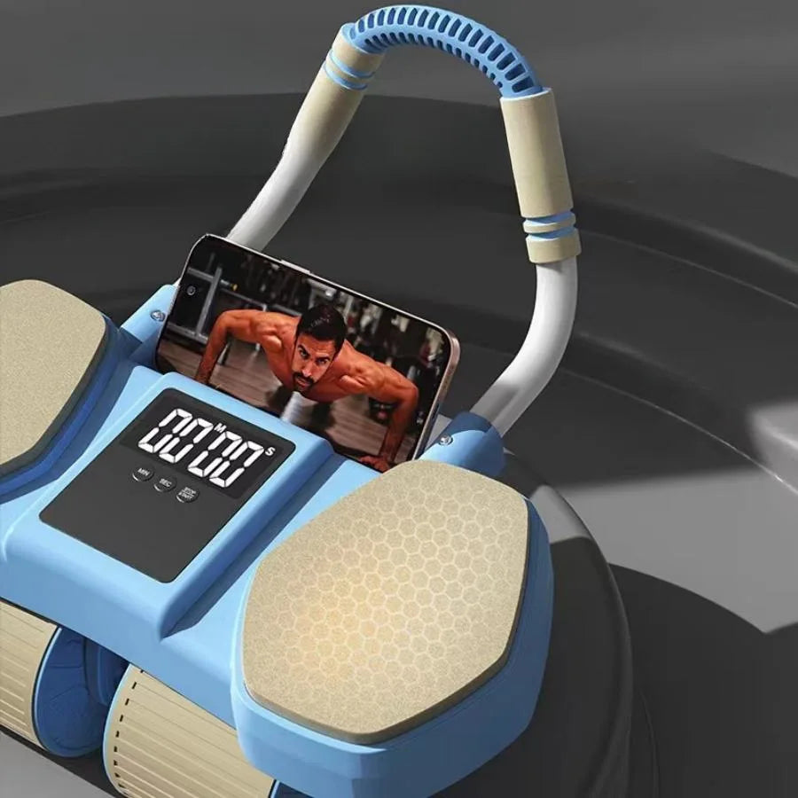 NEW Arrivals Home Gym Automatic-Rebound Belly Roller Elbow Support Abdominal Wheel Belly Digital Display Roller Plank Support Lean AB Training Wheel ABS Sports Supplies