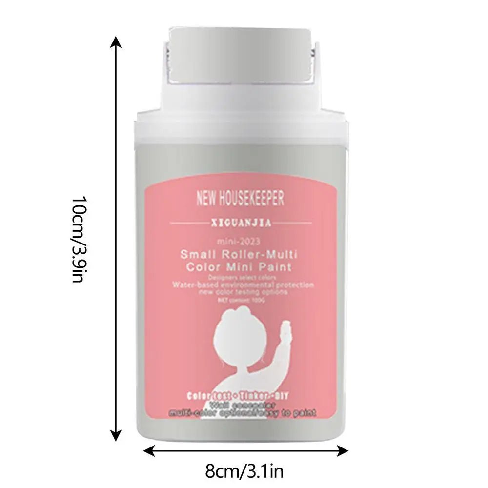 NEW Arrivals Korean Portable Wall Patching Brush with 100g White Latex Paint Quick Dry 3 Hours Wall Repair Paste Roller Handheld Wall Graffiti Repair Tool Home Supplies