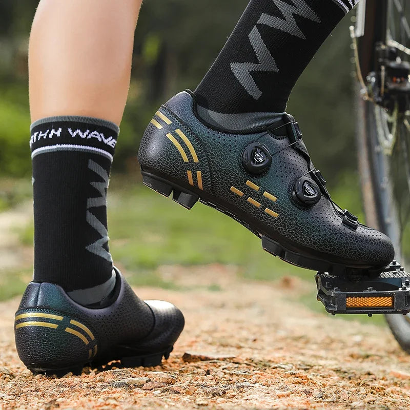 NEW Arrivals 3 Colors Women Men Cycling Bike Unisex Racing Road + Mountain Professional Sneakers Bicycle Speed Cleats MTB Road Fashion Biking Sport Professional Rubber Flat Dirt